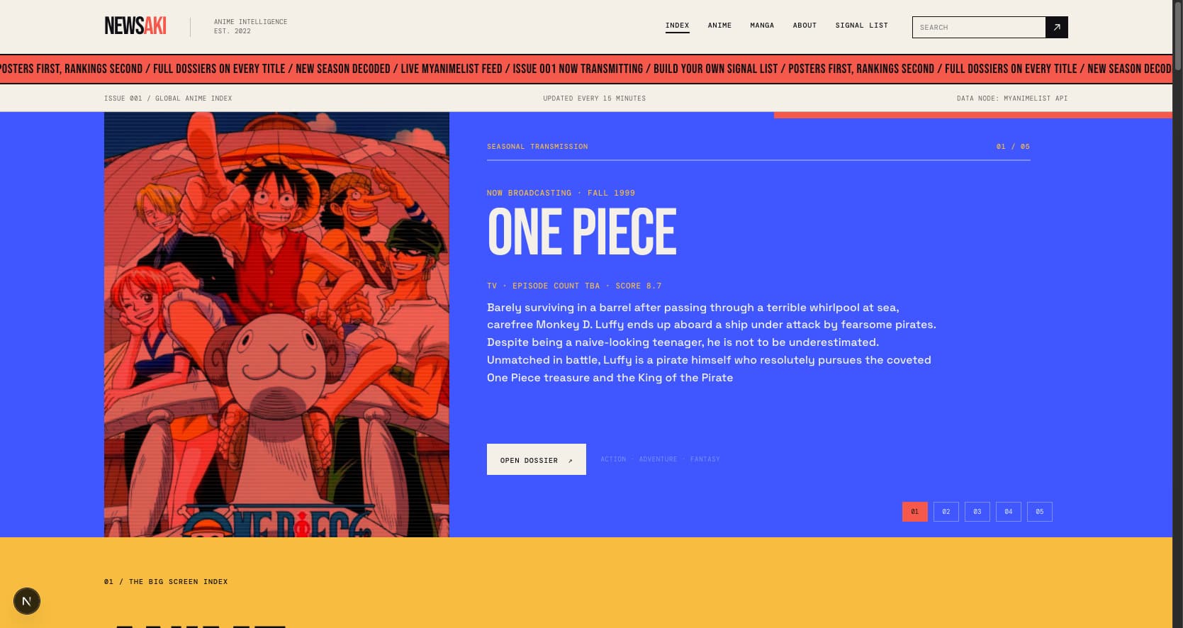 Editorial anime discovery archive